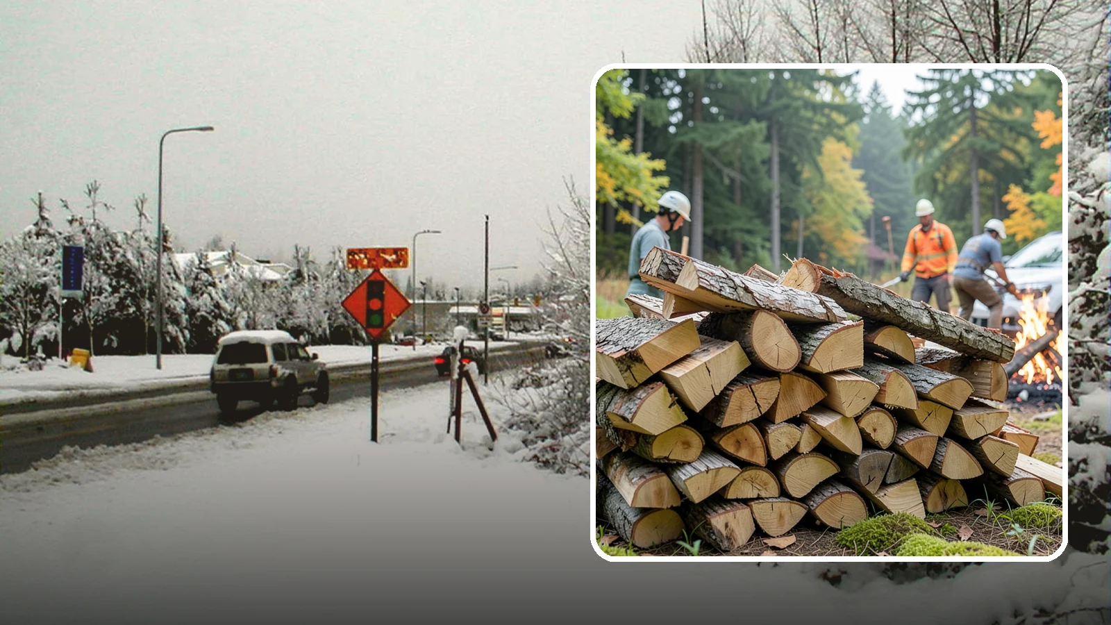 Bonfire Wood in Newcastle, King County, WA - Larger split firewood cut for building big, long-lasting bonfires at outdoor events.