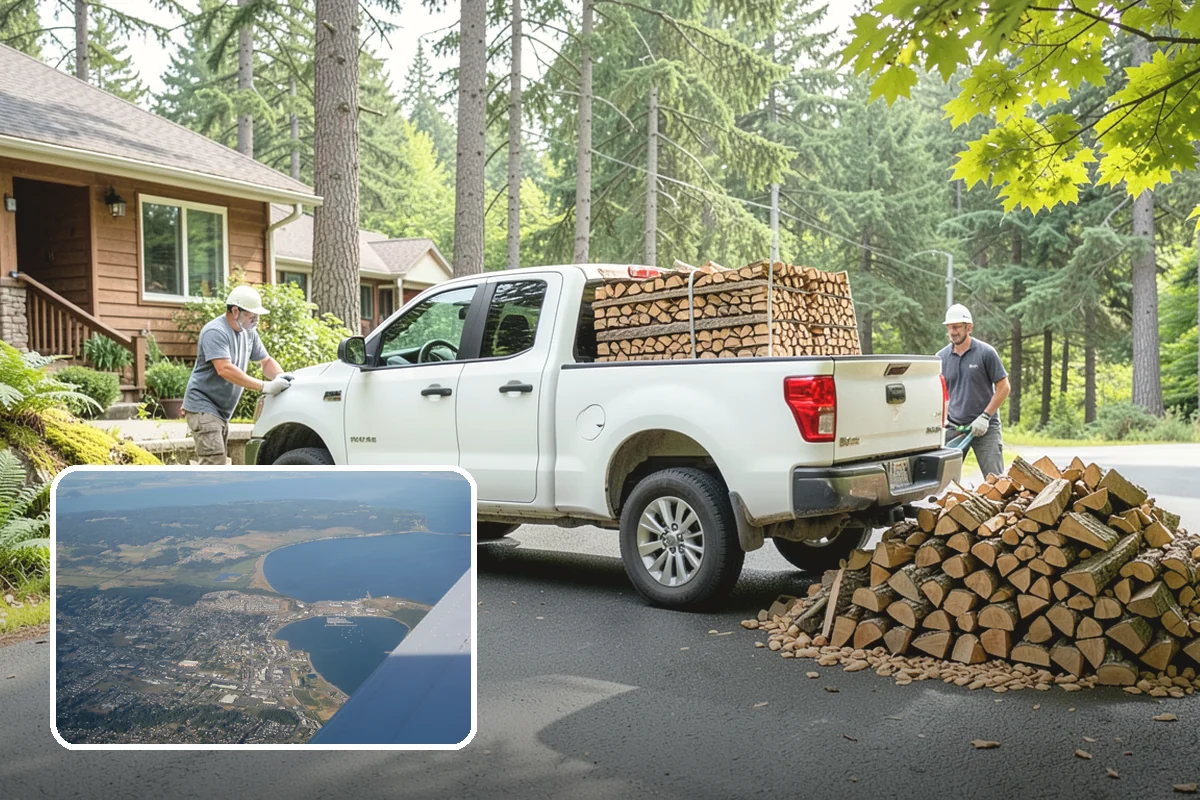 Bonfire Wood in Oak Harbor, Island County, WA - Larger splits build a substantial blaze
