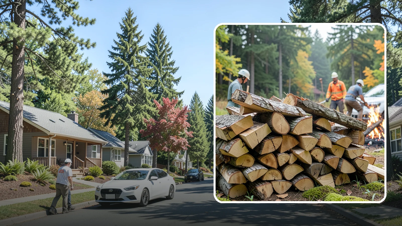 Bonfire Wood in Orting, Pierce County, WA - Larger split firewood cut for building big, long-lasting bonfires at outdoor events.