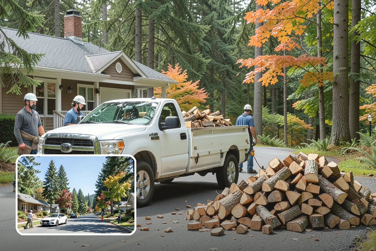 Bonfire Wood in Orting, Pierce County, WA - Larger splits build a substantial blaze