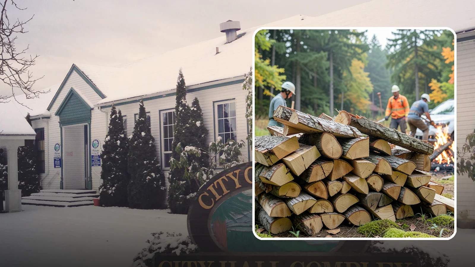Bonfire Wood in Pacific, King County, WA - Larger split firewood cut for building big, long-lasting bonfires at outdoor events.