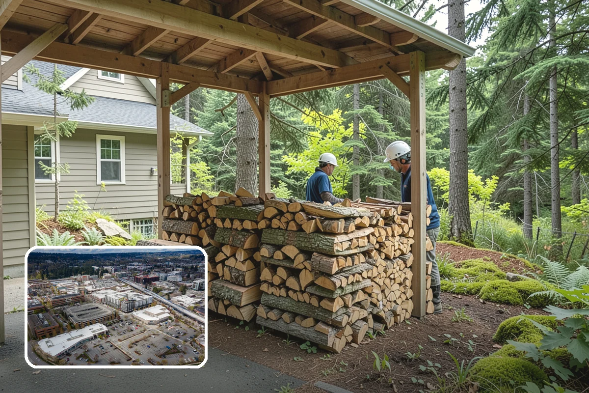 Bonfire Wood in Redmond, King County, WA - Larger splits build a substantial blaze