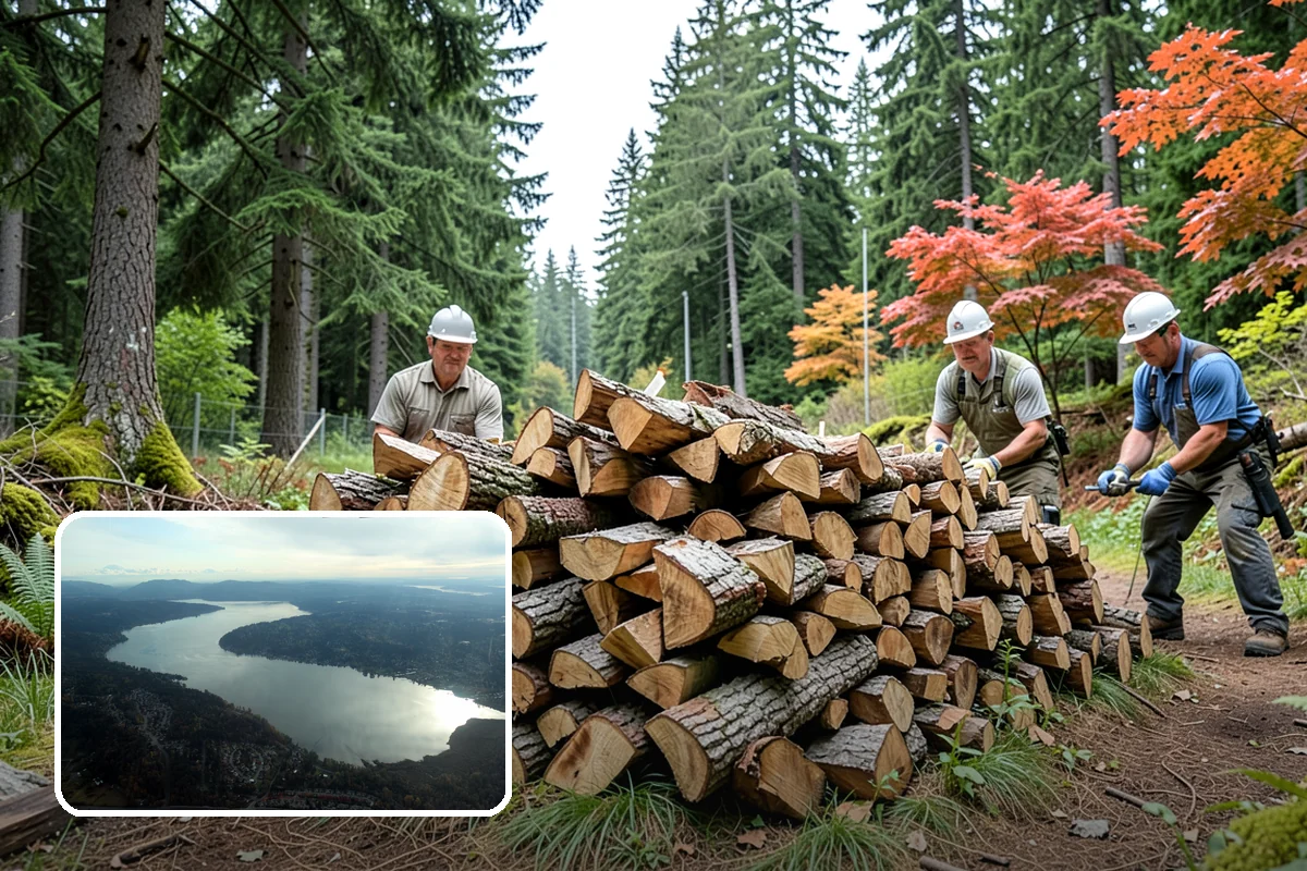 Bonfire Wood in Sammamish, King County, WA - Larger splits build a substantial blaze