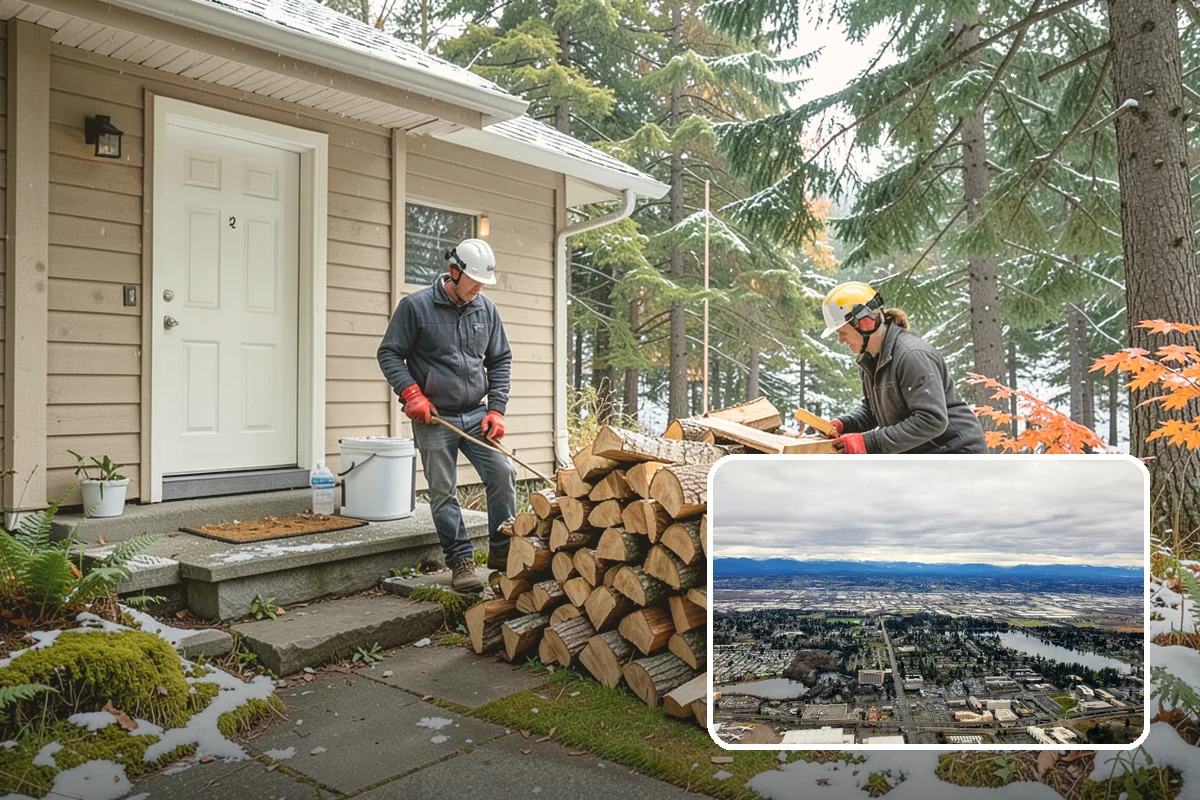 Bonfire Wood in SeaTac, King County, WA - Larger splits build a substantial blaze