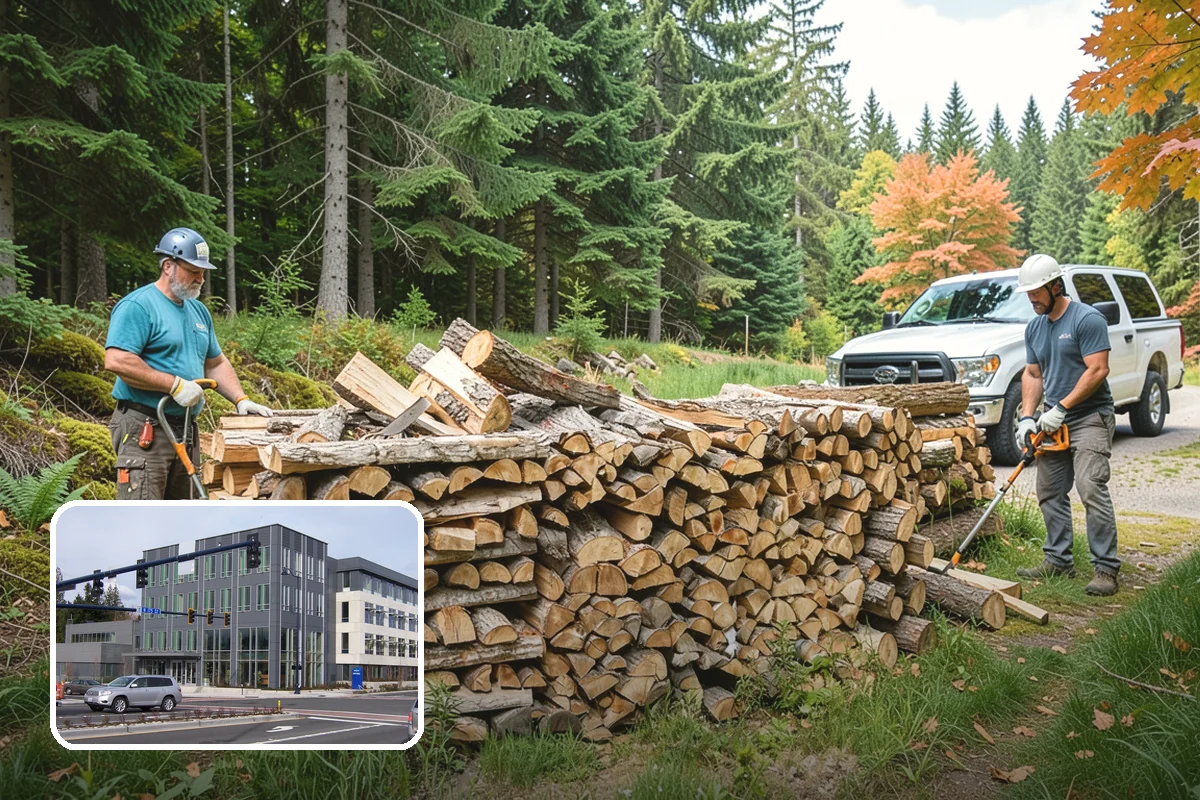 Bonfire Wood in Shoreline, King County, WA - Larger splits build a substantial blaze