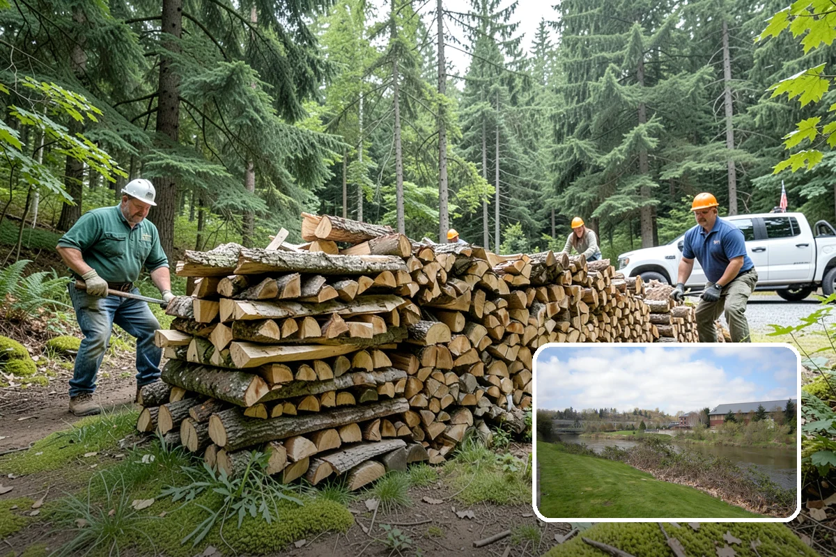 Bonfire Wood in Tukwila, King County, WA - Larger splits build a substantial blaze