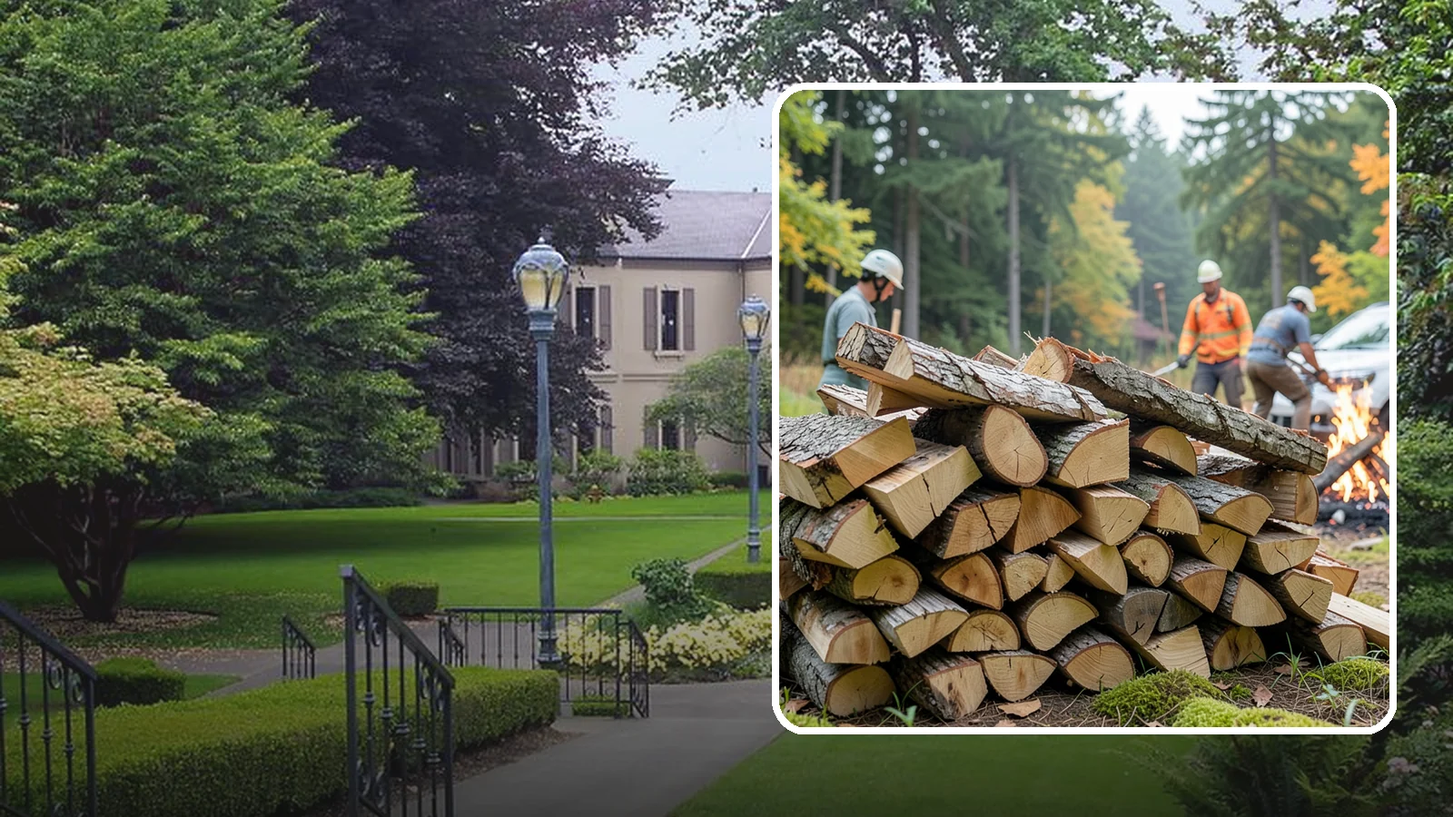 Bonfire Wood in Woodinville, King County, WA - Larger split firewood cut for building big, long-lasting bonfires at outdoor events.
