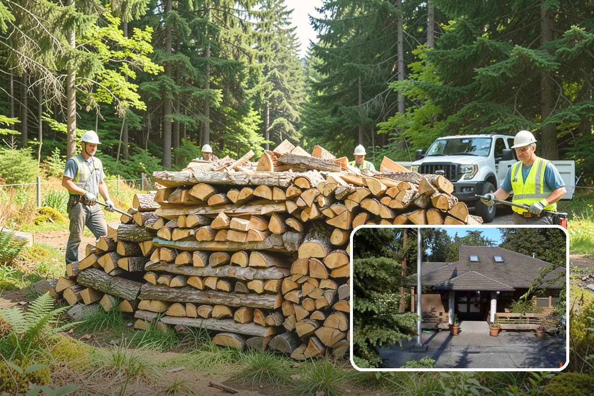 Bonfire Wood in Yarrow Point, King County, WA - Larger splits build a substantial blaze