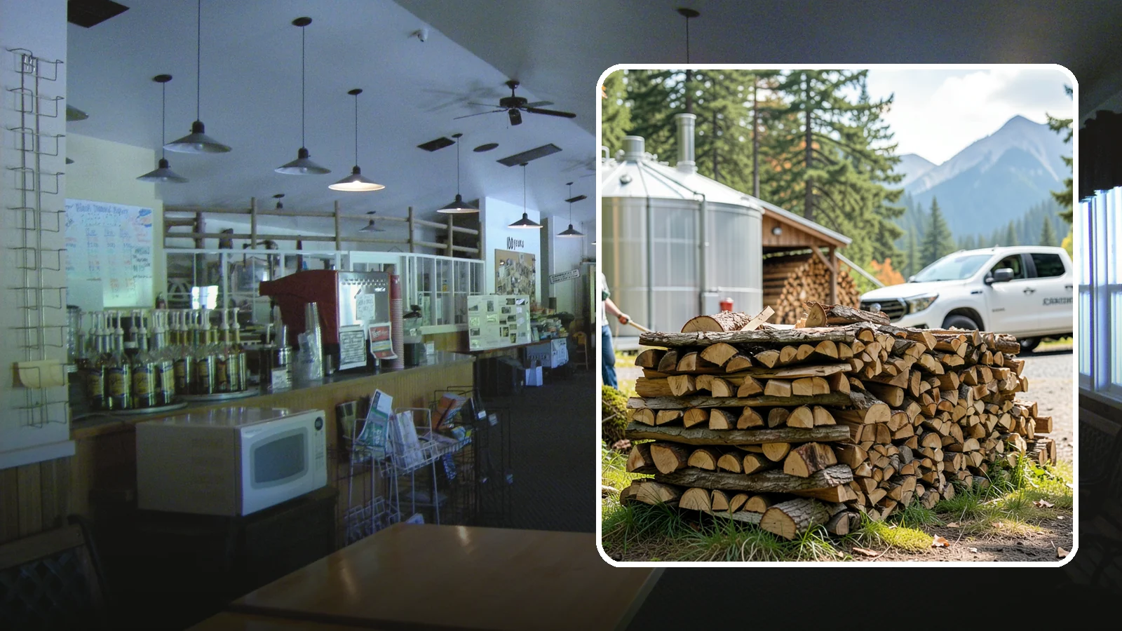 Brewery Firewood in Black Diamond, King County, WA - We provide Pacific Northwest breweries and taprooms with seasoned firewood for patios, fire pits, and outdoor gathering spaces.