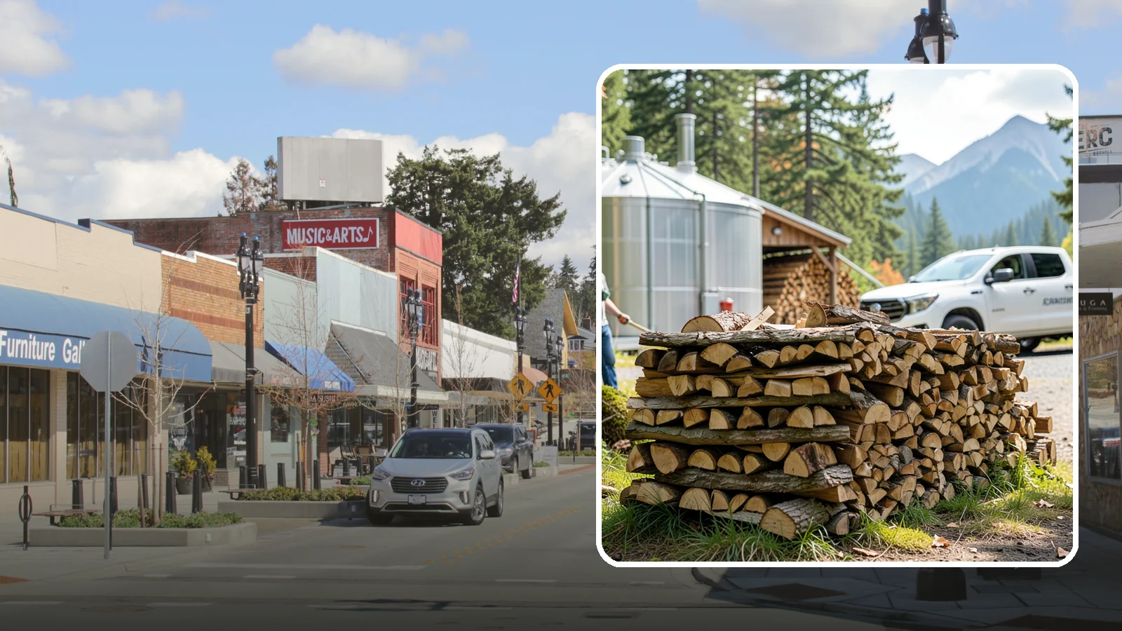 Brewery Firewood in Bothell, King County, WA - We provide Pacific Northwest breweries and taprooms with seasoned firewood for patios, fire pits, and outdoor gathering spaces.