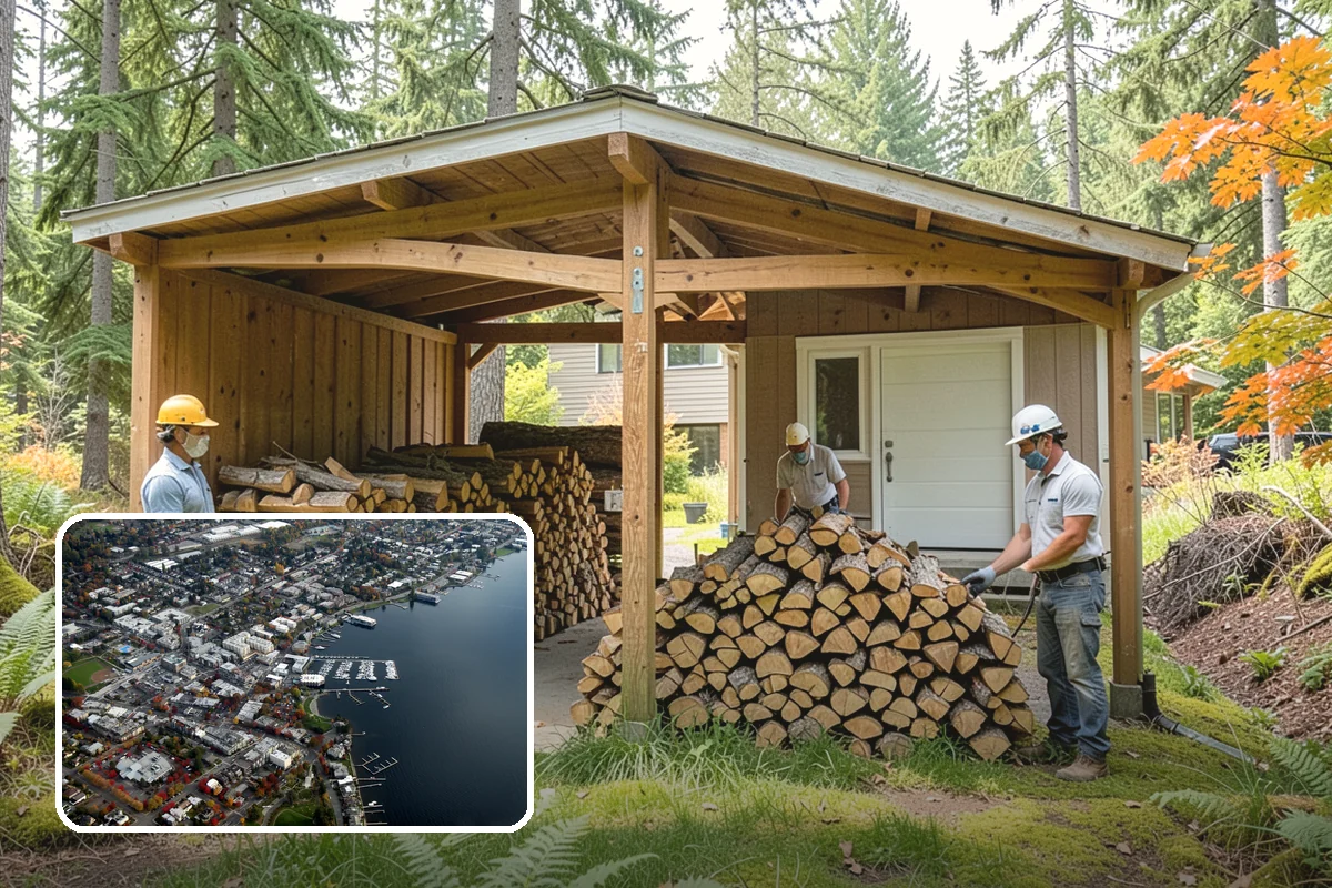 Brewery Firewood in Kirkland, King County, WA - Clean-burning wood that keeps patios busy in wet months