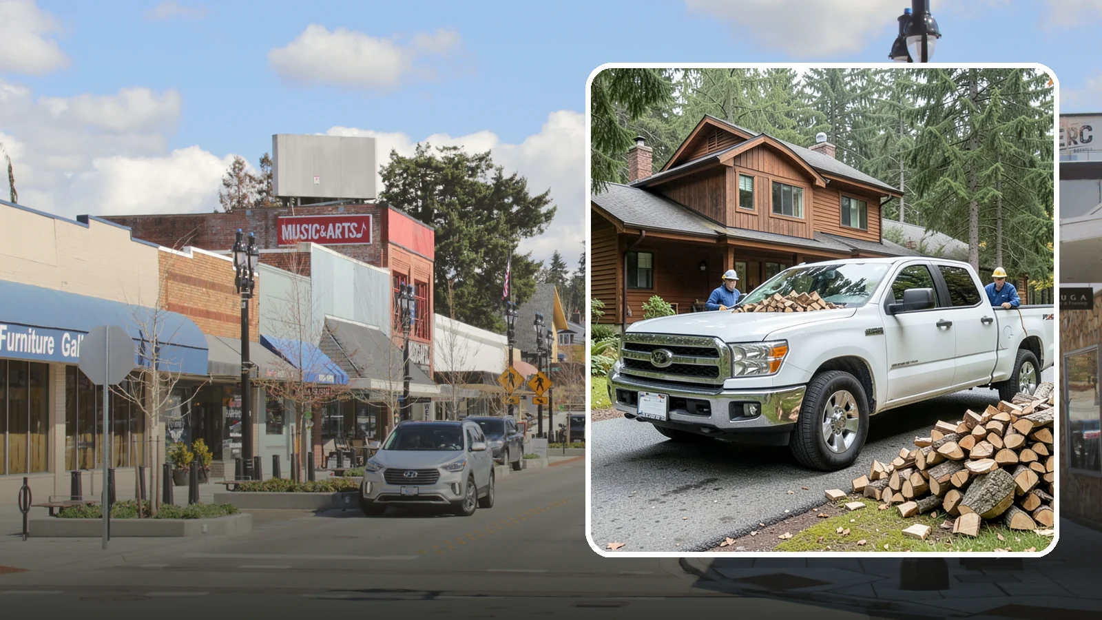 Bulk Delivery in Bothell, King County, WA - Large-volume firewood delivered in a single load for homes and heavy users.