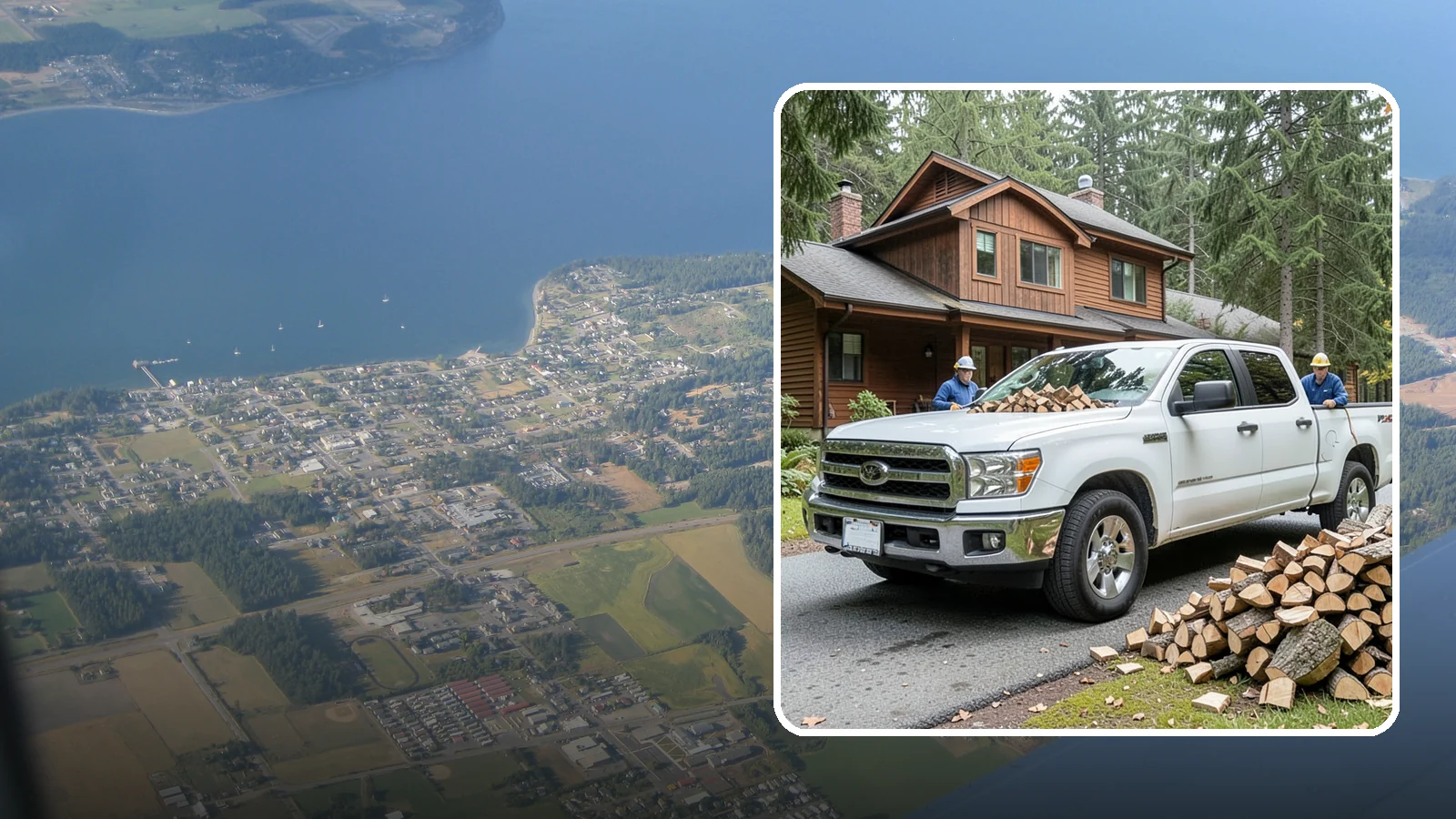 Bulk Delivery in Coupeville, Island County, WA - Large-volume firewood delivered in a single load for homes and heavy users.