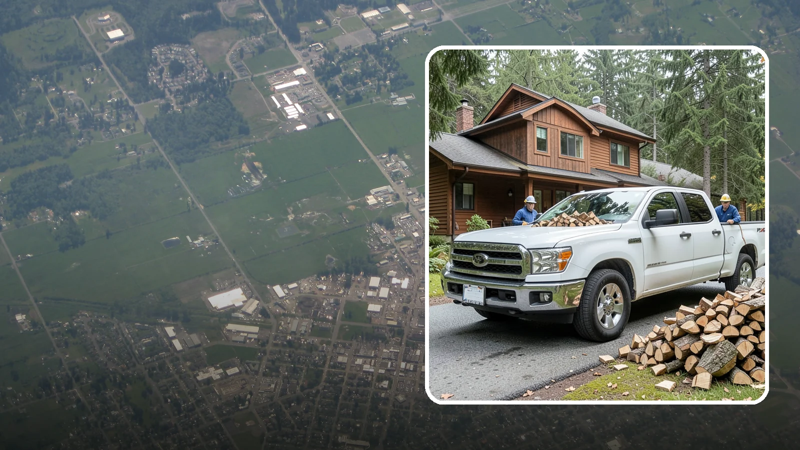Bulk Delivery in Enumclaw, King County, WA - Large-volume firewood delivered in a single load for homes and heavy users.