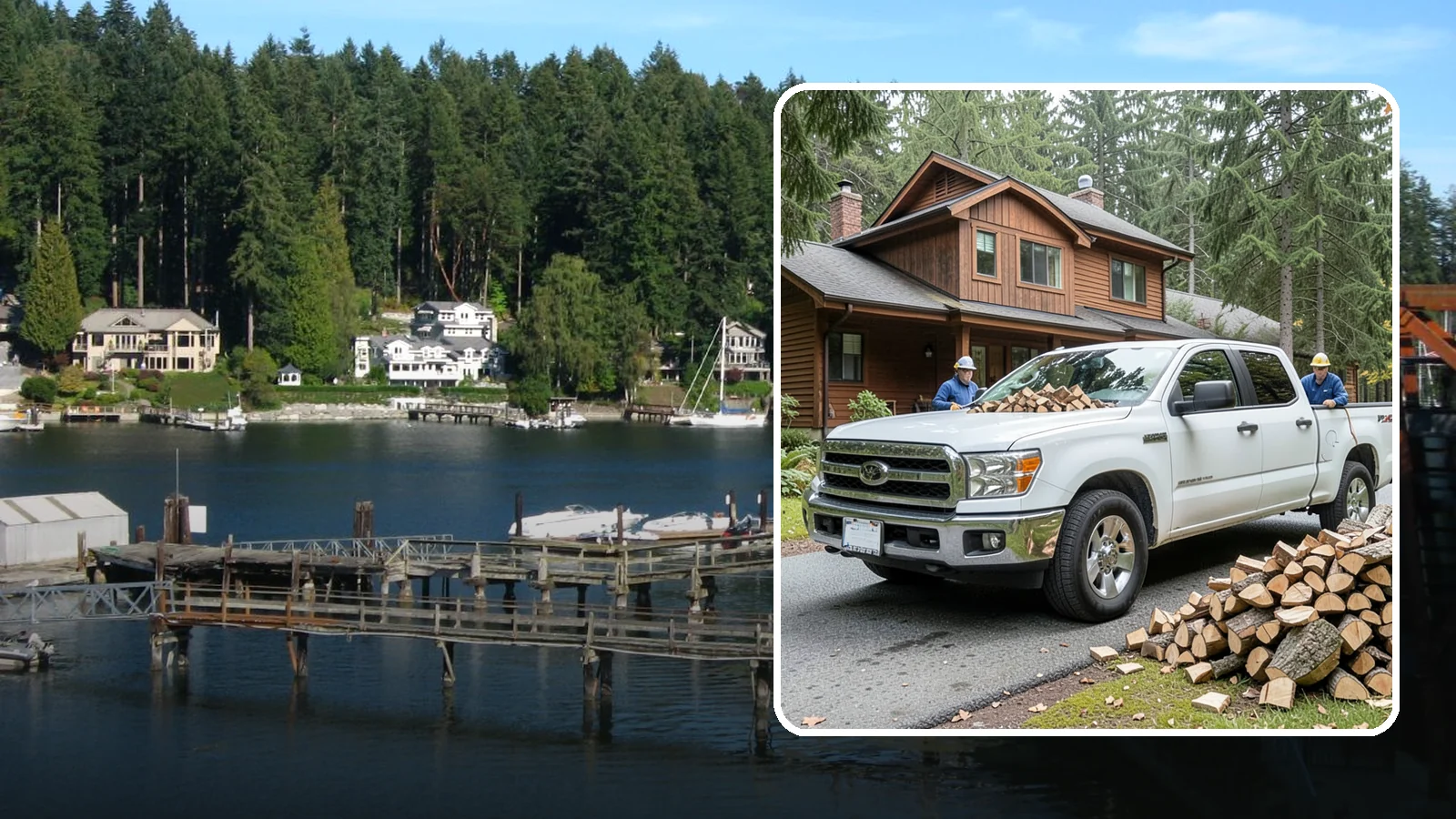 Bulk Delivery in Gig Harbor, Pierce County, WA - Large-volume firewood delivered in a single load for homes and heavy users.