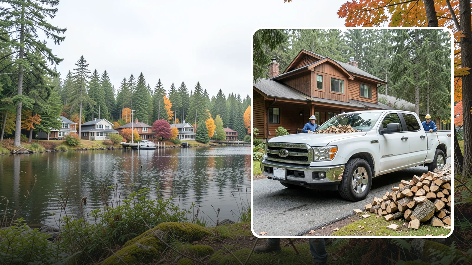 Bulk Delivery in La Conner, Skagit County, WA - Large-volume firewood delivered in a single load for homes and heavy users.