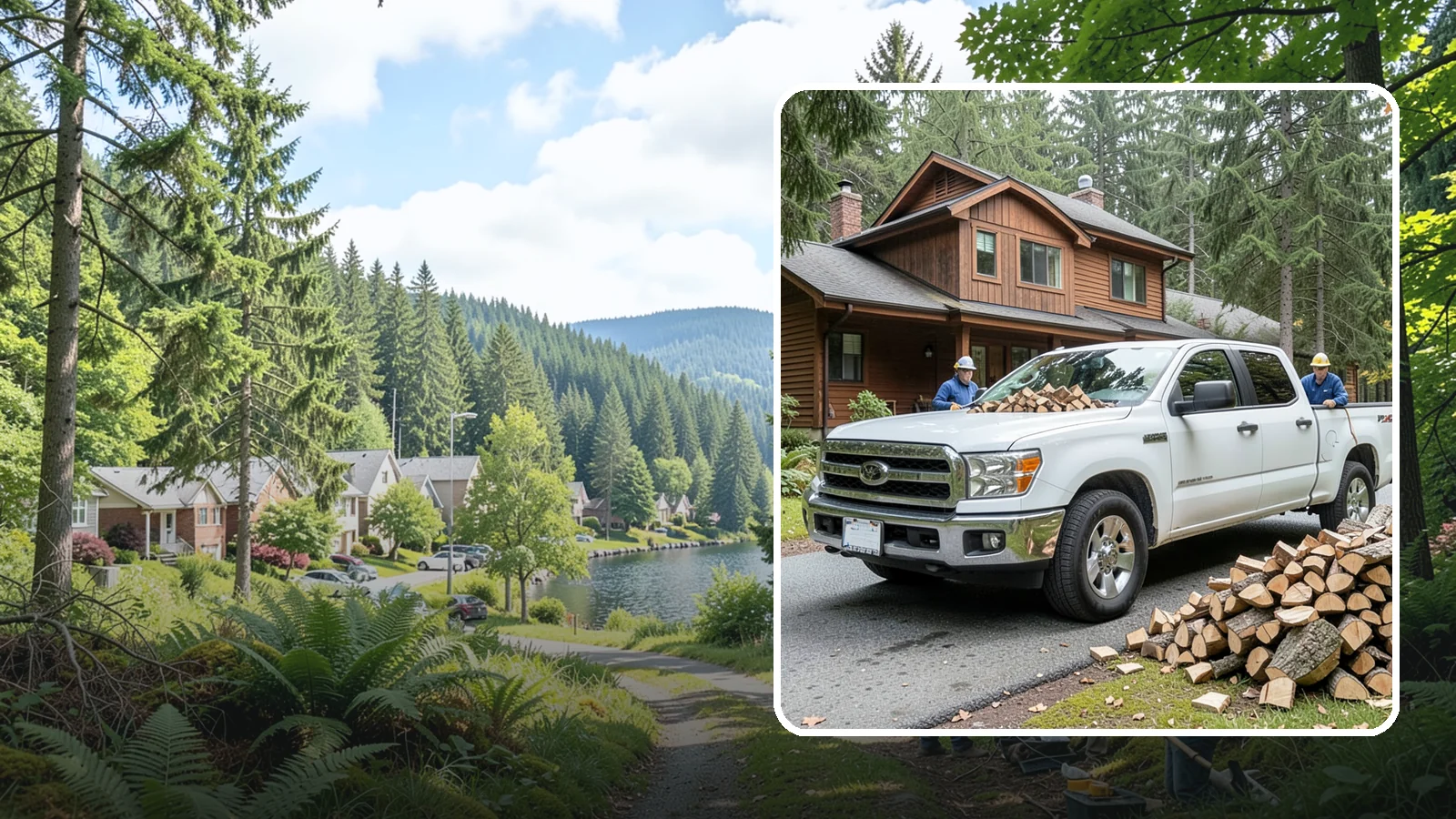 Bulk Delivery in Lake Forest Park, King County, WA - Large-volume firewood delivered in a single load for homes and heavy users.