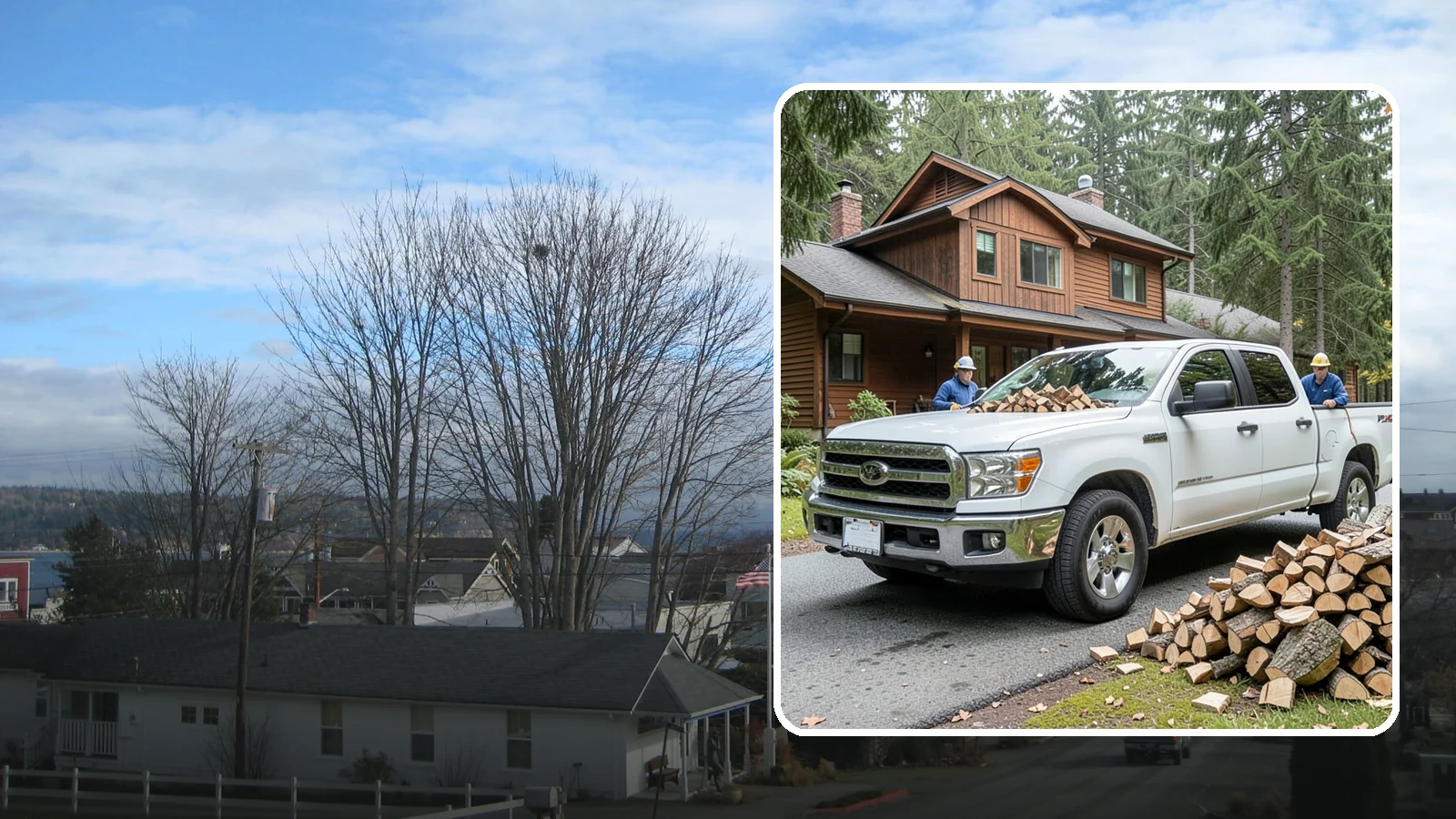Bulk Delivery in Langley, Island County, WA - Large-volume firewood delivered in a single load for homes and heavy users.