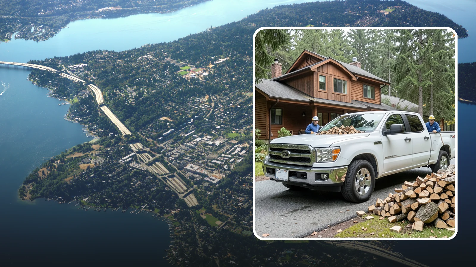 Bulk Delivery in Mercer Island, King County, WA - Large-volume firewood delivered in a single load for homes and heavy users.
