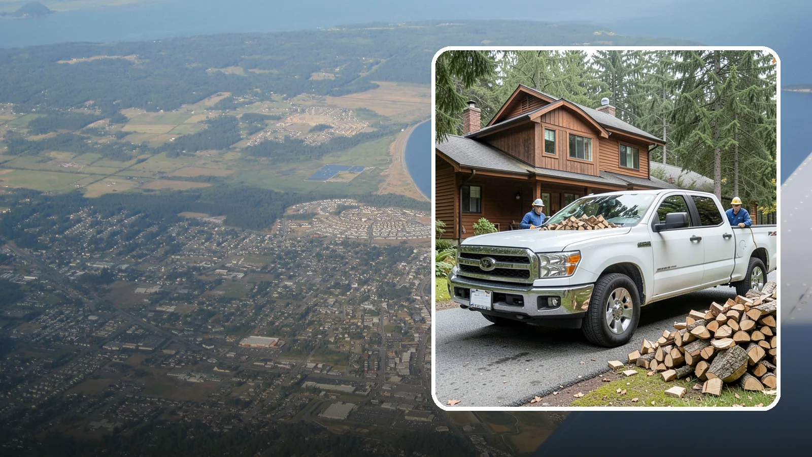 Bulk Delivery in Oak Harbor, Island County, WA - Large-volume firewood delivered in a single load for homes and heavy users.