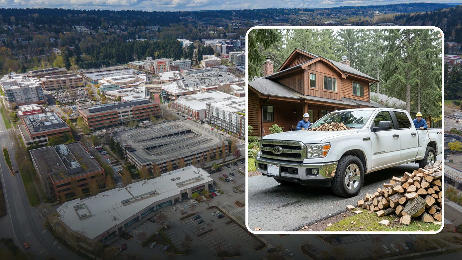 Bulk Delivery in Redmond, King County, WA - Large-volume firewood delivered in a single load for homes and heavy users.