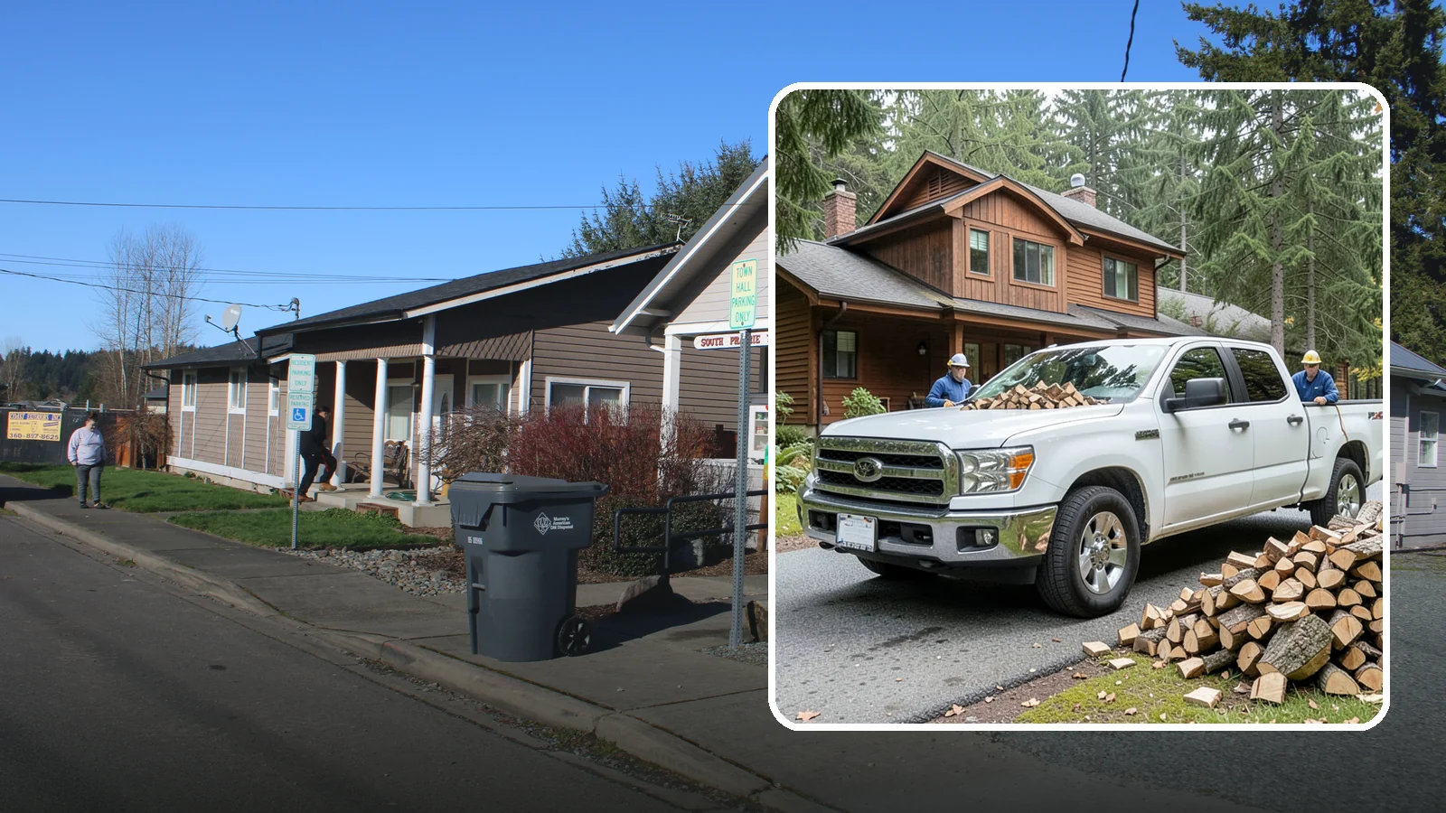 Bulk Delivery in South Prairie, Pierce County, WA - Large-volume firewood delivered in a single load for homes and heavy users.