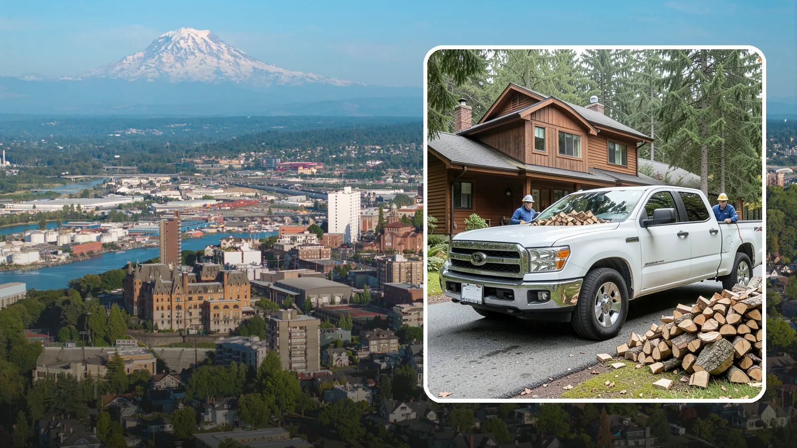 Bulk Delivery in Tacoma, Pierce County, WA - Large-volume firewood delivered in a single load for homes and heavy users.