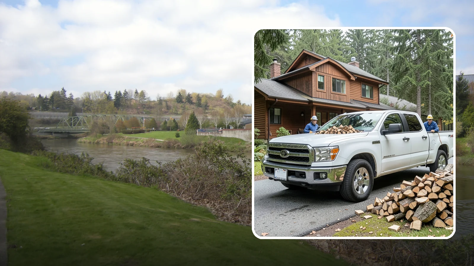 Bulk Delivery in Tukwila, King County, WA - Large-volume firewood delivered in a single load for homes and heavy users.
