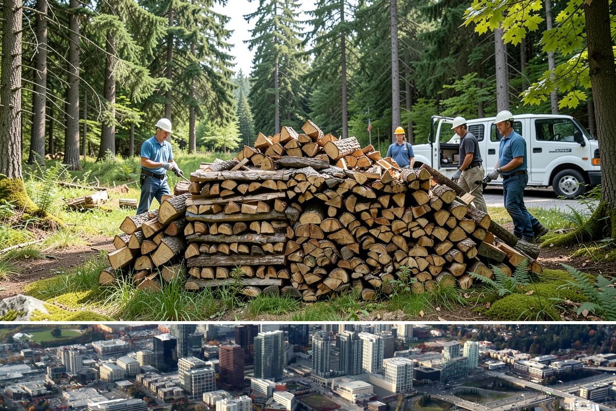Bulk Firewood in Bellevue, King County, WA - Order bulk wood in late summer or early fall to secure a full winter's supply before demand peaks.