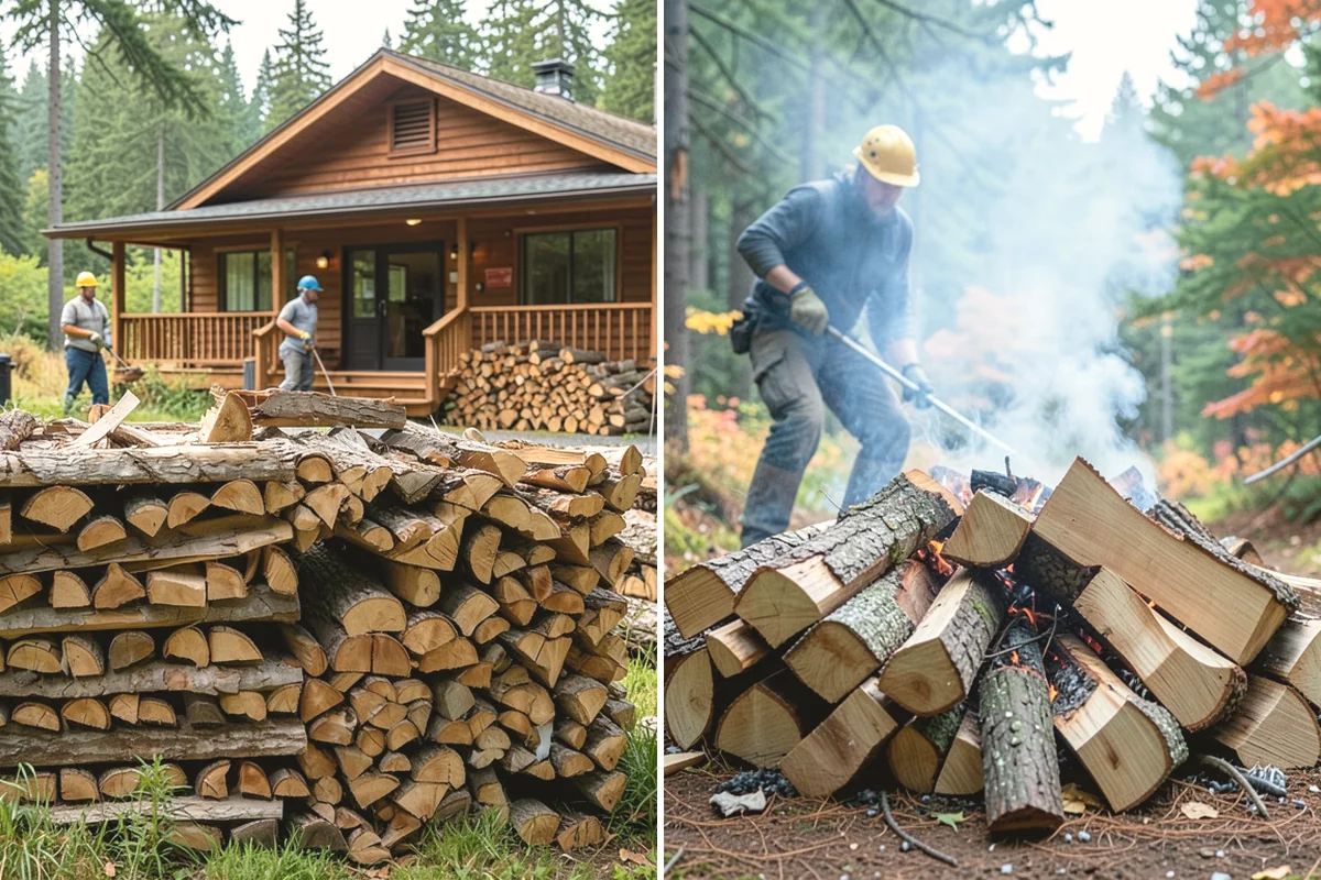 Bulk Firewood in Black Diamond, King County, WA - We estimate the bulk volume that fits your heating needs