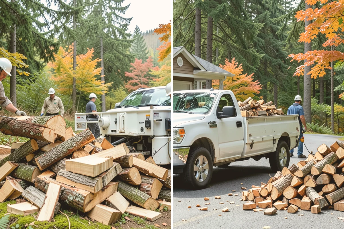 Bulk Firewood in Bothell, King County, WA - We estimate the bulk volume that fits your heating needs