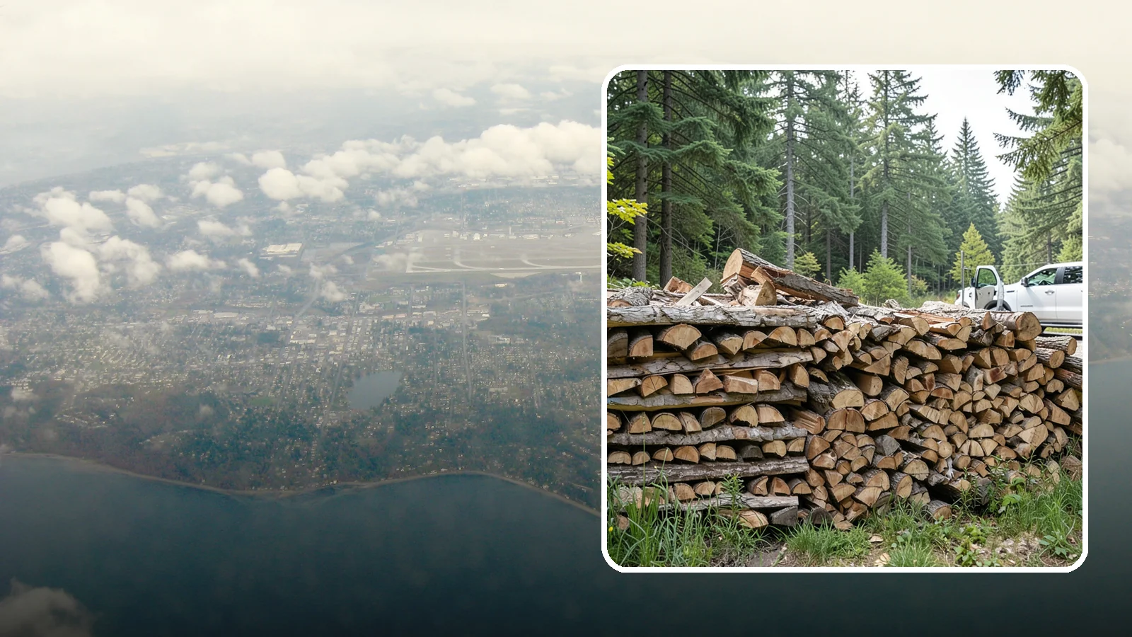 Bulk Firewood in Burien, King County, WA - We supply firewood in large bulk quantities at volume pricing for households and properties that burn a lot through the long PNW...