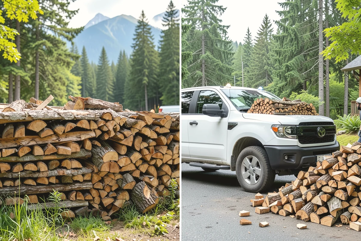 Bulk Firewood in Carbonado, Pierce County, WA - We estimate the bulk volume that fits your heating needs