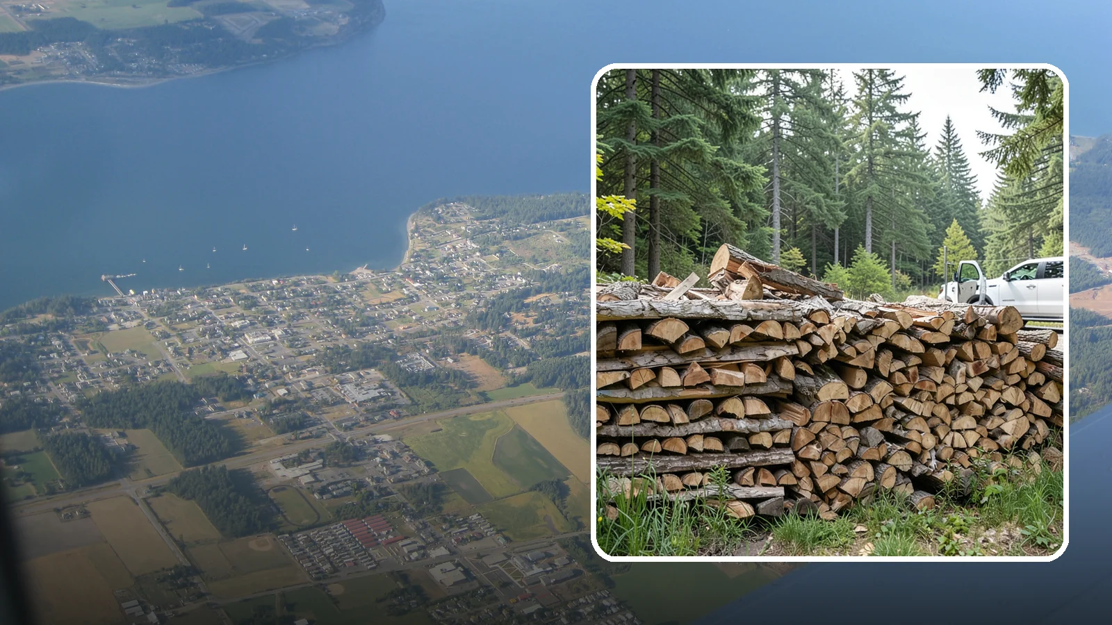 Bulk Firewood in Coupeville, Island County, WA - We supply firewood in large bulk quantities at volume pricing for households and properties that burn a lot through the long PNW...