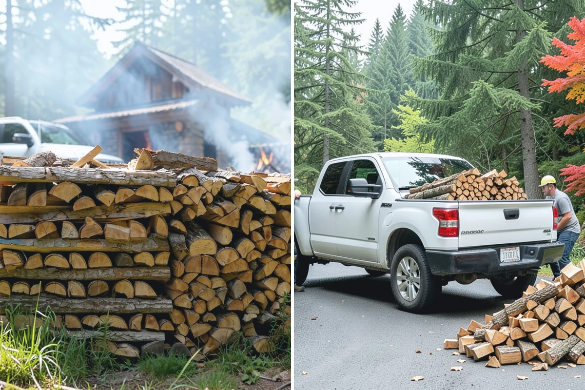 Bulk Firewood in Darrington, Snohomish County, WA - We estimate the bulk volume that fits your heating needs
