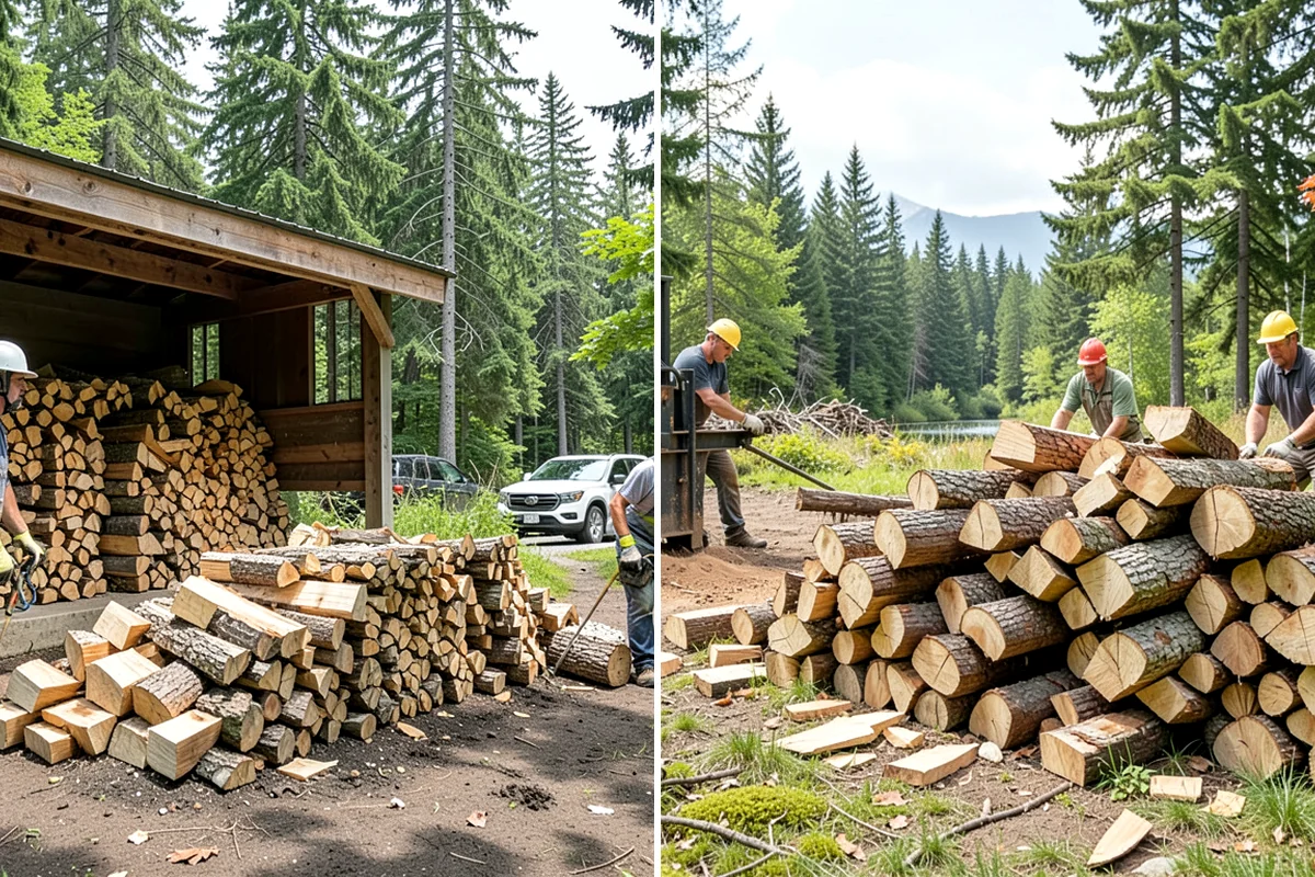 Bulk Firewood in DuPont, Pierce County, WA - We estimate the bulk volume that fits your heating needs