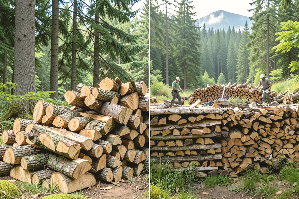 Bulk Firewood in Duvall, King County, WA - We estimate the bulk volume that fits your heating needs
