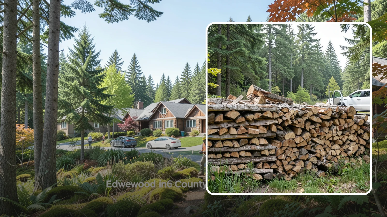 Bulk Firewood in Edgewood, WA - We supply firewood in large bulk quantities at volume pricing for households and properties that burn a lot through the long PNW...