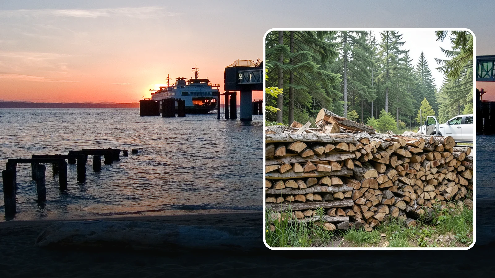 Bulk Firewood in Edmonds, Snohomish County, WA - We supply firewood in large bulk quantities at volume pricing for households and properties that burn a lot through the long PNW...
