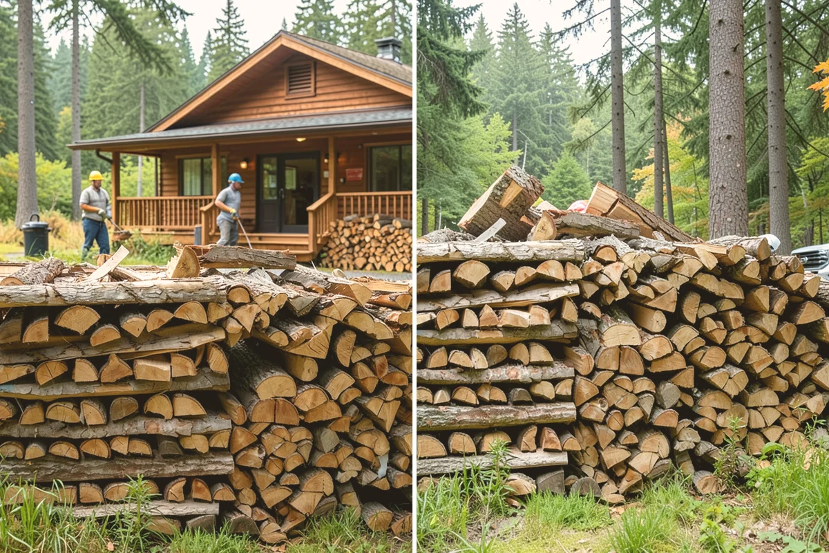 Bulk Firewood in Edmonds, Snohomish County, WA - We estimate the bulk volume that fits your heating needs