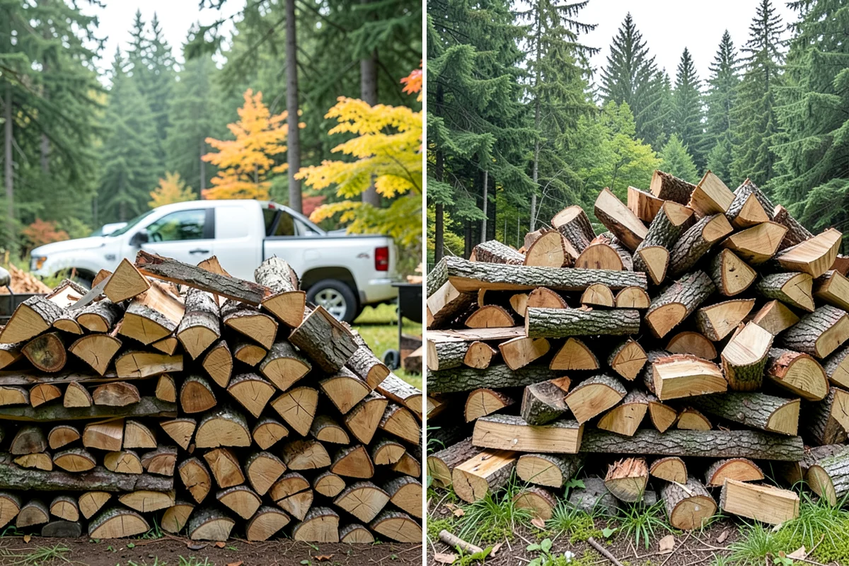 Bulk Firewood in Everett, Snohomish County, WA - We estimate the bulk volume that fits your heating needs