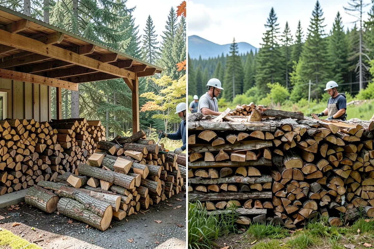 Bulk Firewood in Federal Way, King County, WA - We estimate the bulk volume that fits your heating needs