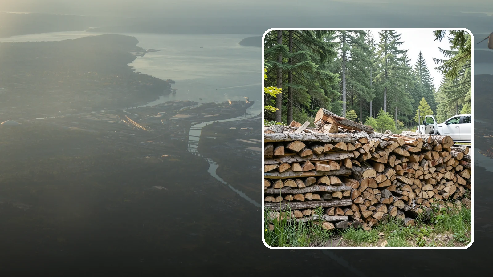 Bulk Firewood in Fife, Pierce County, WA - We supply firewood in large bulk quantities at volume pricing for households and properties that burn a lot through the long PNW...