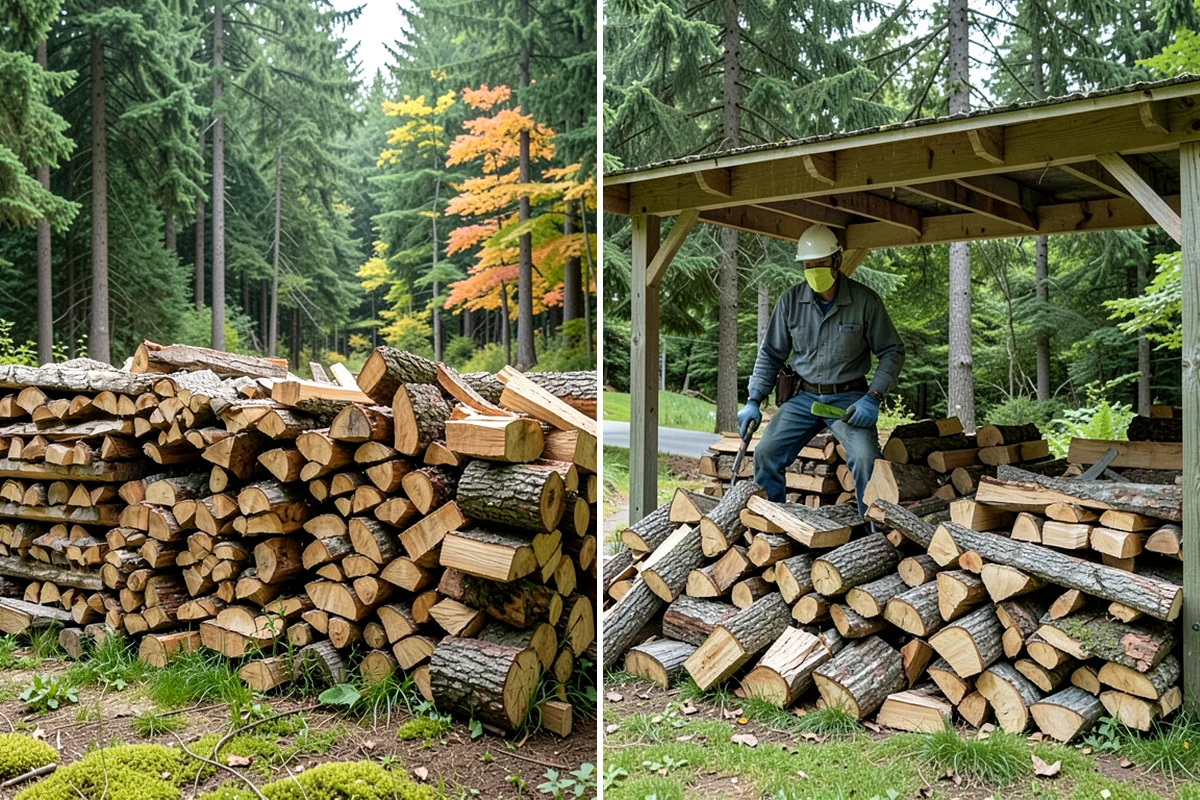 Bulk Firewood in Fircrest, Pierce County, WA - We estimate the bulk volume that fits your heating needs