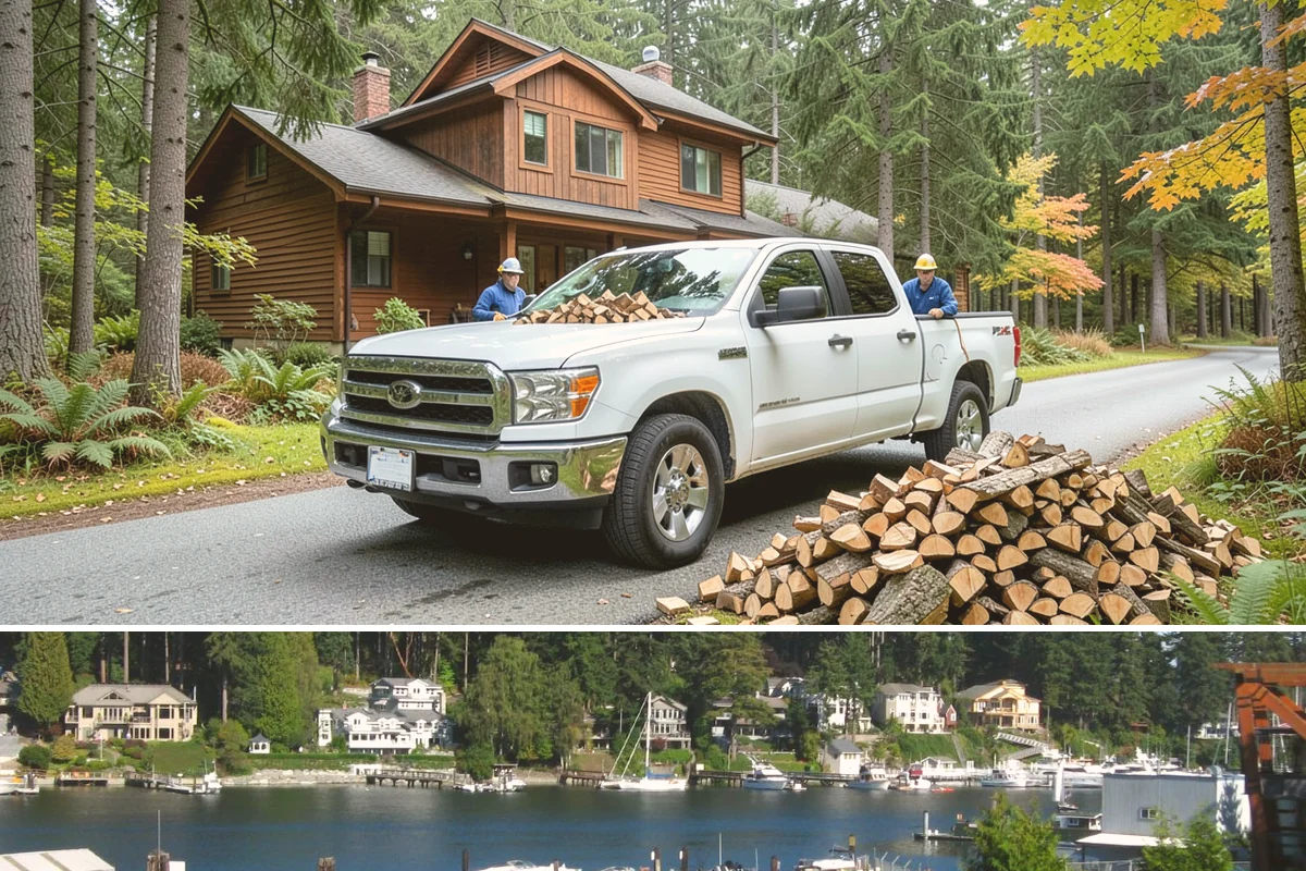 Bulk Firewood in Gig Harbor, Pierce County, WA - Order bulk wood in late summer or early fall to secure a full winter's supply before demand peaks.