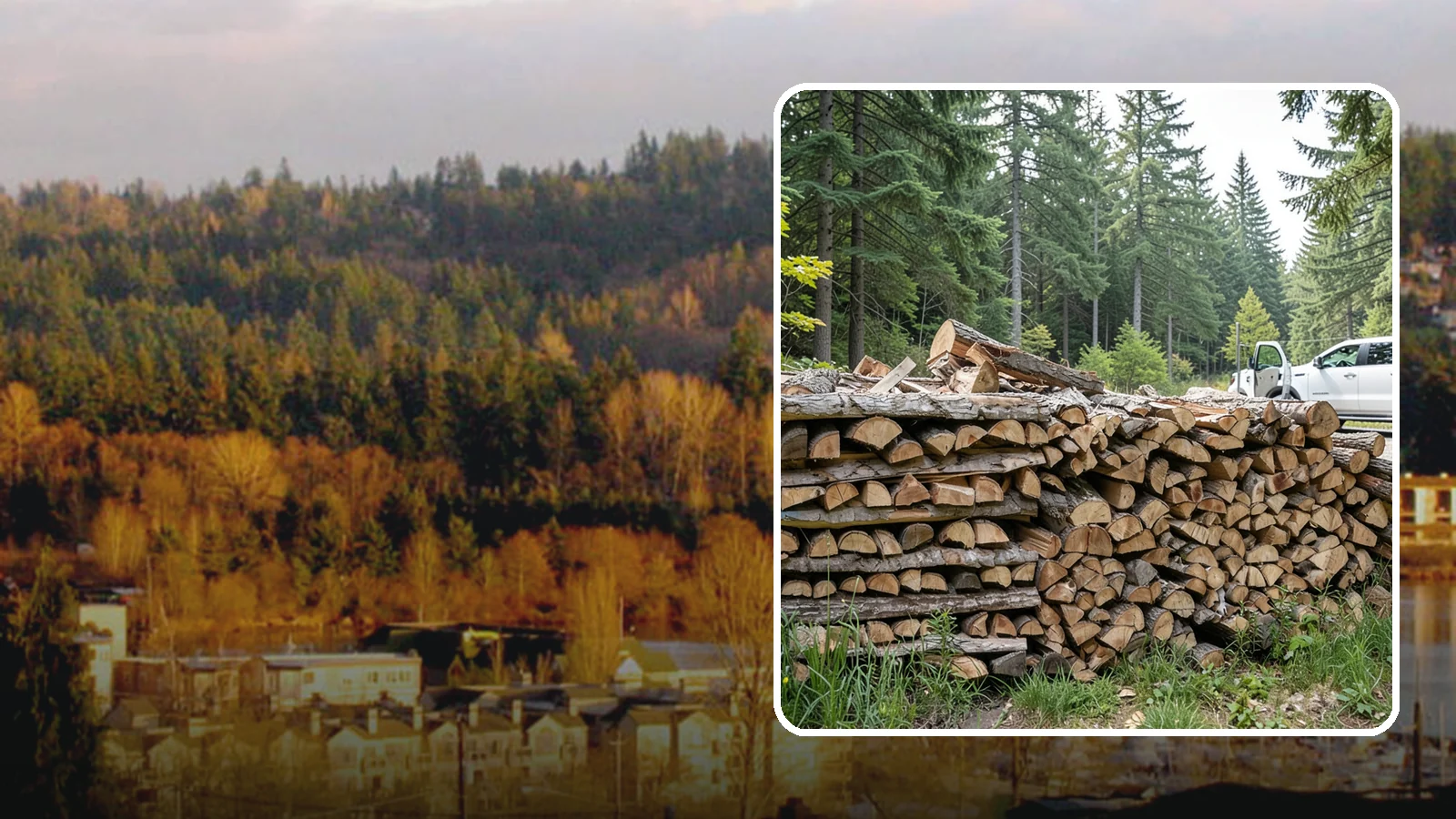 Bulk Firewood in Kenmore, King County, WA - We supply firewood in large bulk quantities at volume pricing for households and properties that burn a lot through the long PNW...