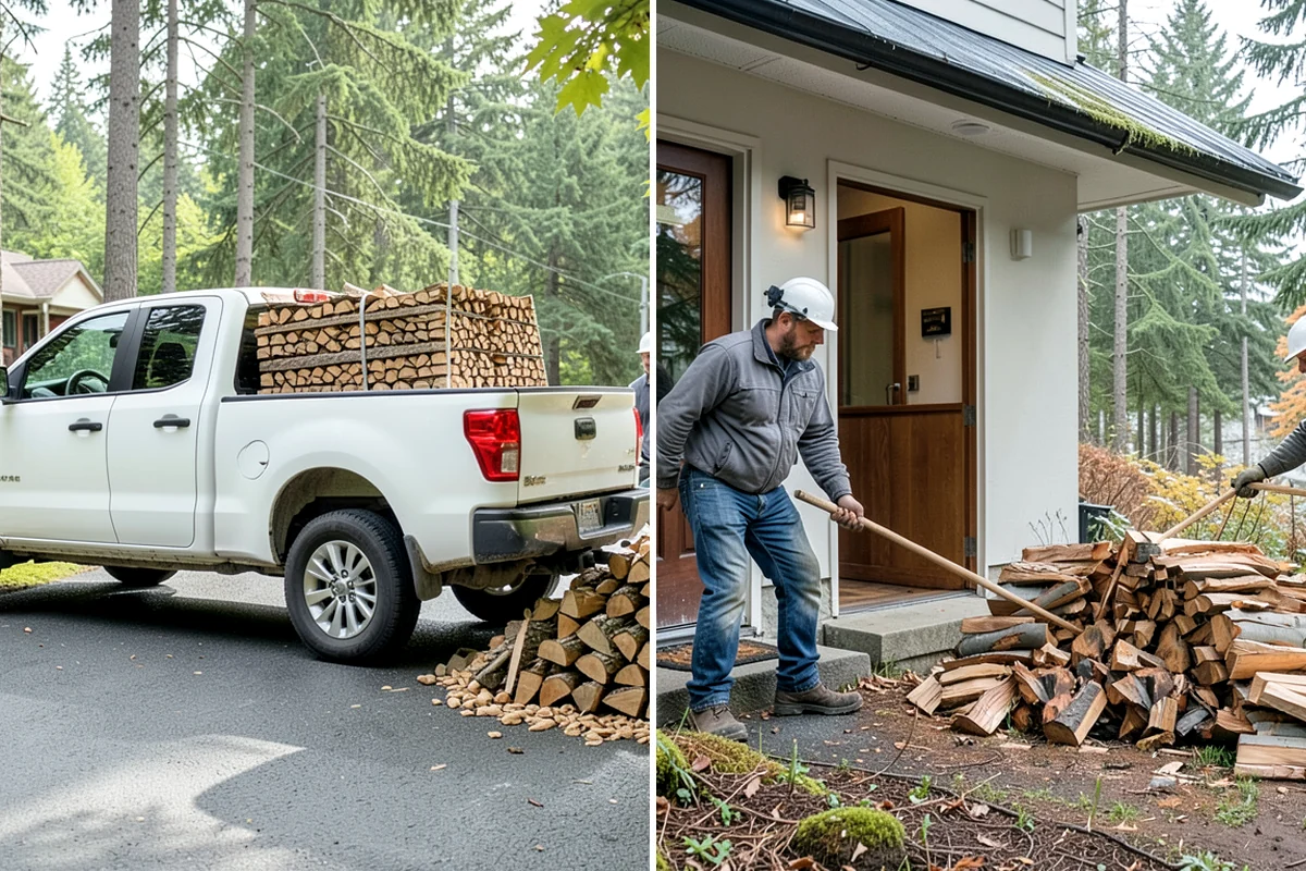 Bulk Firewood in Kenmore, King County, WA - We estimate the bulk volume that fits your heating needs