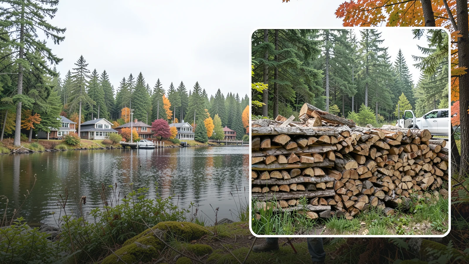 Bulk Firewood in La Conner, Skagit County, WA - We supply firewood in large bulk quantities at volume pricing for households and properties that burn a lot through the long PNW...