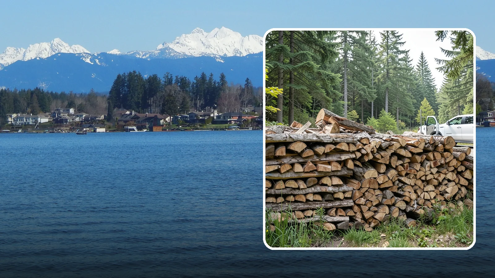 Bulk Firewood in Lake Stevens, Snohomish County, WA - We supply firewood in large bulk quantities at volume pricing for households and properties that burn a lot through the long PNW...