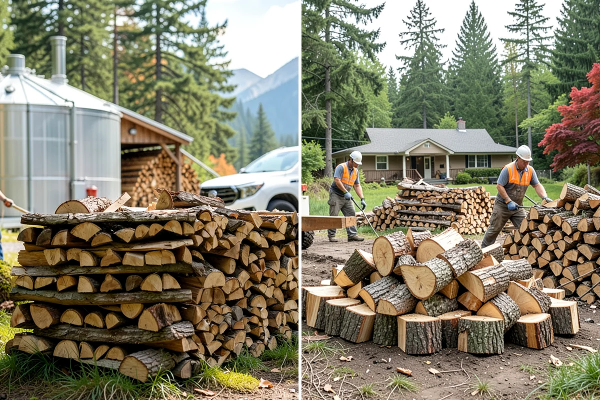 Bulk Firewood in Lakewood, Pierce County, WA - We estimate the bulk volume that fits your heating needs